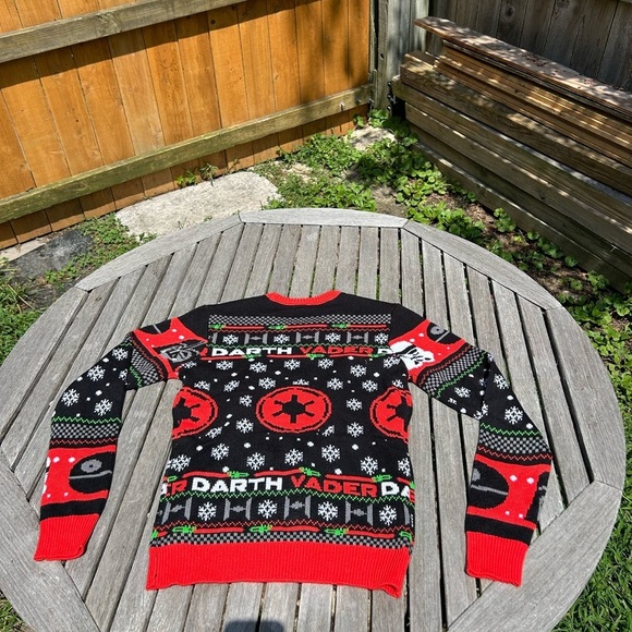 Star Wars Darth Vader Holiday Christmas Ugly Sweater Size Small - Picture 7 of 8